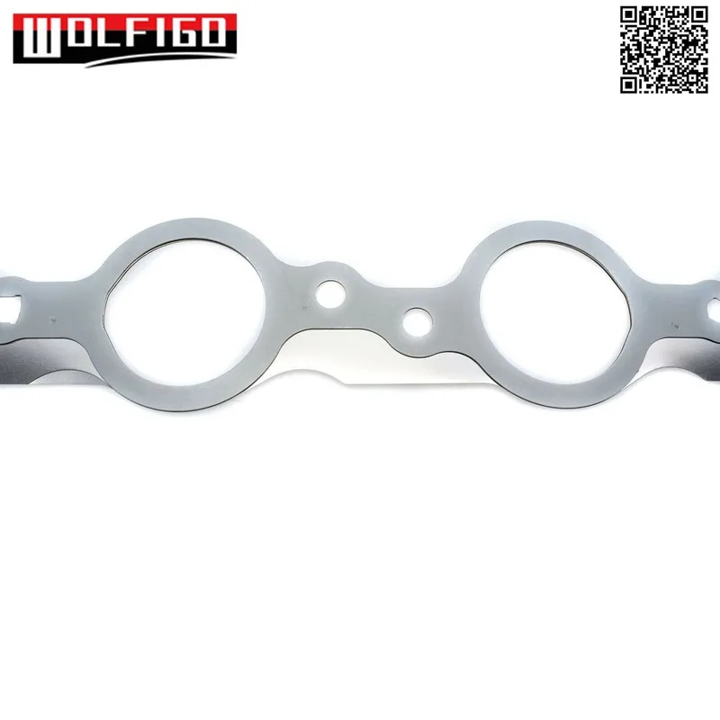 WOLFIGO Exhaust Manifold Gasket Multi-Layer Steel For Buick CHEY GMC 4.8 5.3 6.0 V8 LS1 LS2 LS3 LS6 LS7 LS9 LSX Engines 12617944