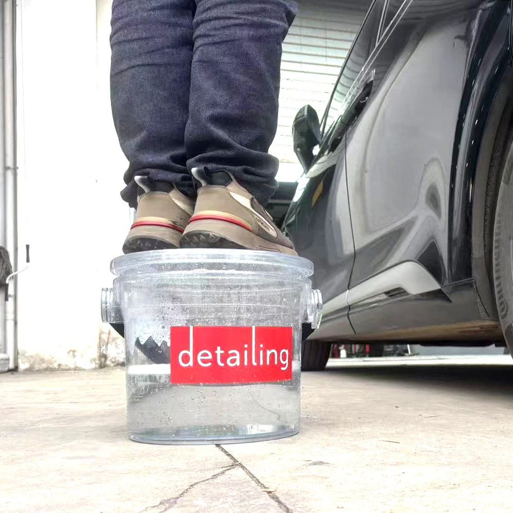 Car Wash Bucket Detailing crystal clear car wash bucket 15L transparent unbreakable