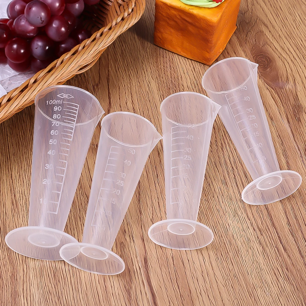 Set 3 Misurini In Plastica Graduati - 50ml, 100ml, 250ml Con Scala, Per Cucina, Panetteria, Laboratorio - Foto 11