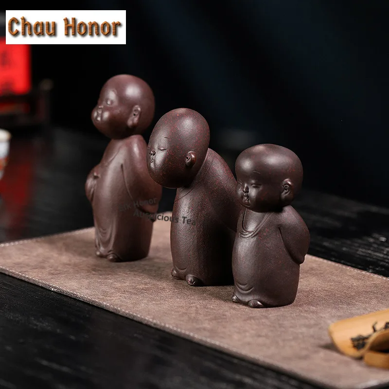 Yixing Purple Sand Iron Blood Red Sand Tea Pet Vintage Tea Spirit Tea Figurine Play Toys Tea Statue Ornaments Accessories Craft