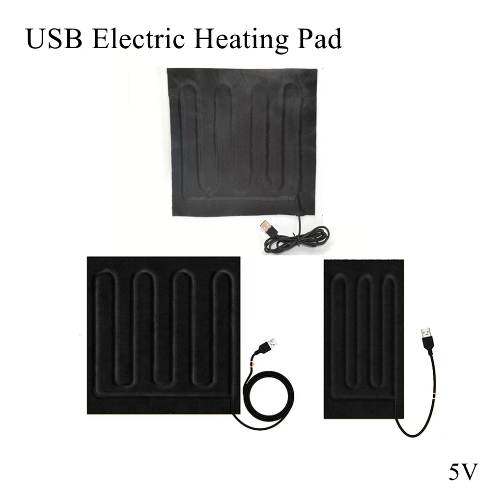 2pcs Electric Infrared Fever Heat Mat Winter Warm Arm Waist Heat Glove 5V  Carbon Fiber Heating