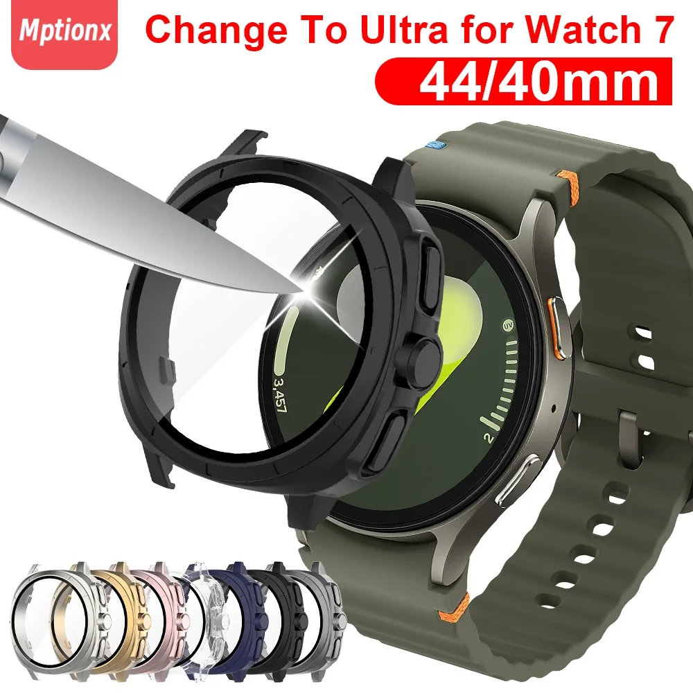 Ultra Upgrade All-Around Protective Glass Case for Smart Watch - 44/40mm Turning into 47mm