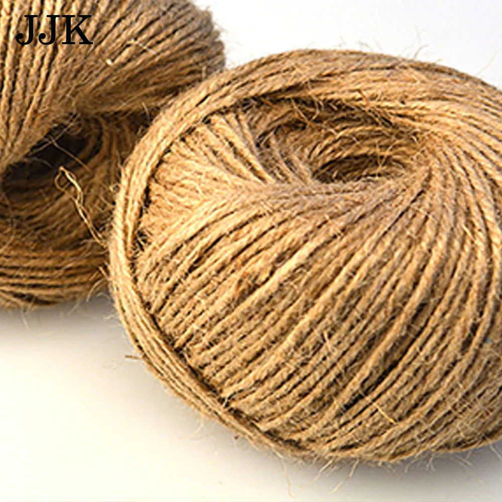 

2mm 100meter/lot width Shabby Chic Natural Jute Twine Rustic String Cords Hemp rope Wrap Craft Making Decor Rope