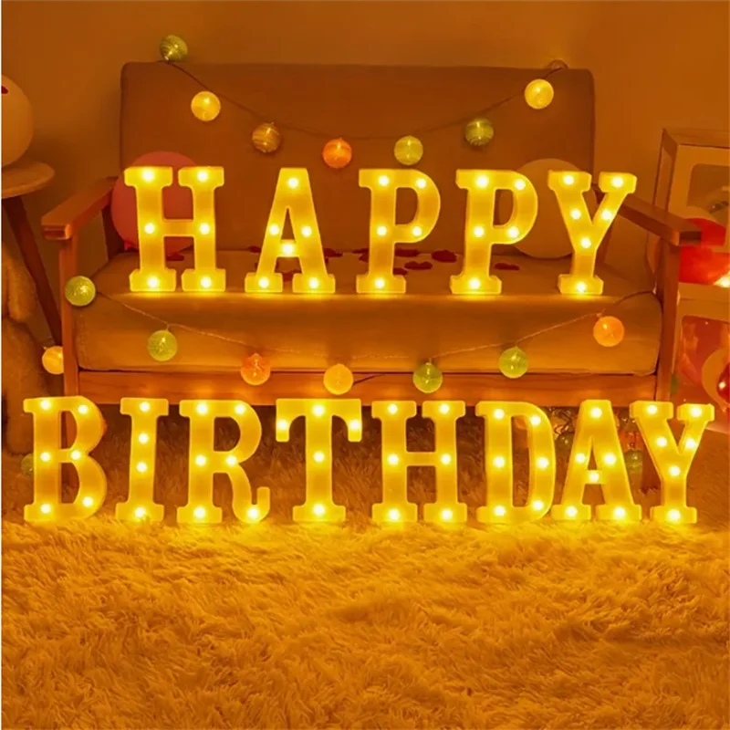 22cm LED warm light letters and numbers using batteries as home decoration light for proposals and birthday parties led letter light led number lamp