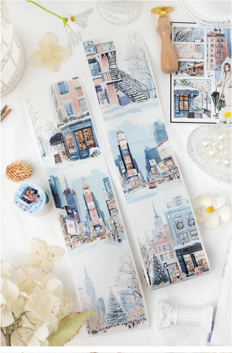 Journal GO 8 x 200 cm PET Girl's Morning Life Tape Aufkleber, dekorative Collage, Scrapbooking, Journaling, Planer, Abdeckband-Aufkleber – Detail 15
