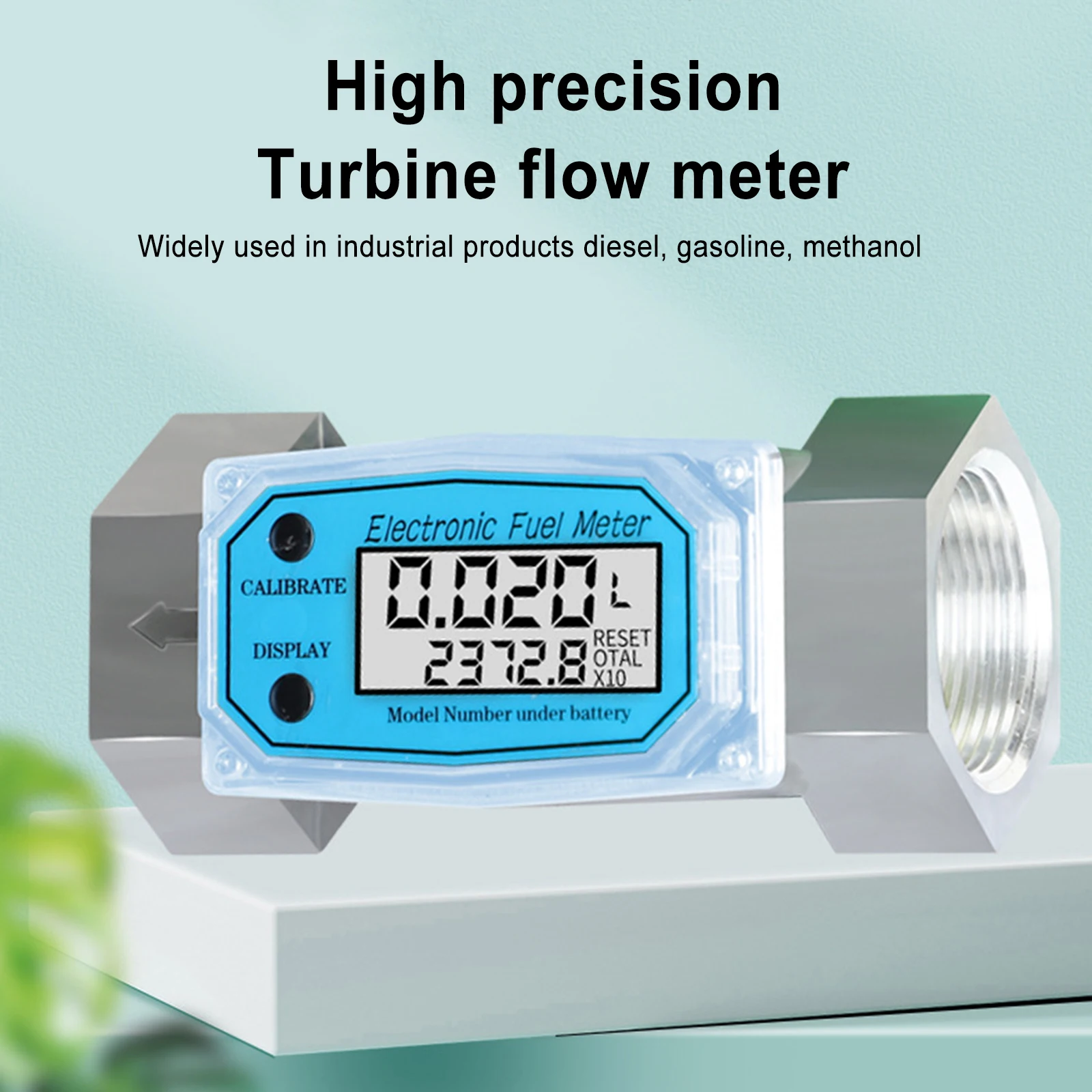 

Flowmeter Electronic Digital Turbine Liquid Flow Meter PCB Electronic Flow Indicator Gasoline Kerosene Methanol Water Sensor