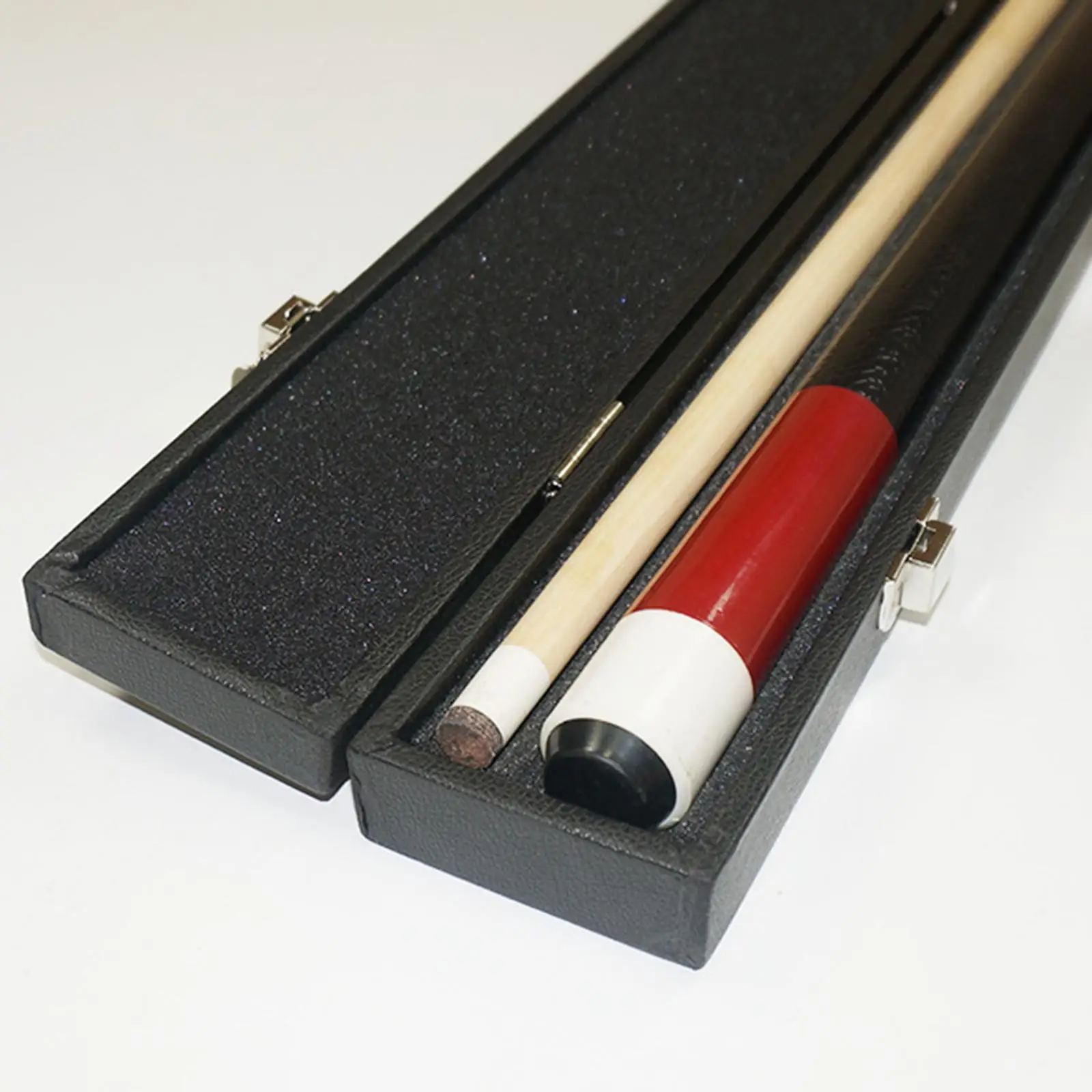 Pool Cue Carrying Case Sponge Protective Billiard Stick Carrying Case Wood PU Leather Pool Cue Pouch Billiard Rod Storage Bag