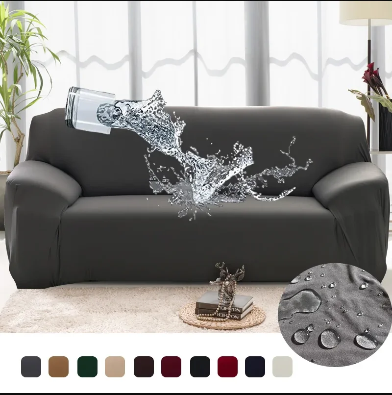 Sofa Cover 1/2/3/4 Seats sofa Couch Cover Waterproof Elastic Corner Sofa Covers L Shaped Sofa Slip Cover Protector Bench Cover thin fabric