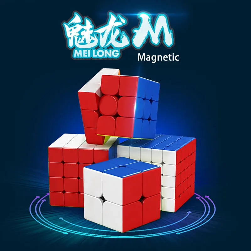 MoYu Meilong M Magnetic Version 2x2 3x3 4x4 5x5 Magic Cube Toy Magnetic Classroom M Speed Puzzle Toys Educational Toy moyu 9x9 magic cube cubing classroom moyu 9x9 stickerelss speed cube mofang jiaoshi meilong mf9 update version toys for kids