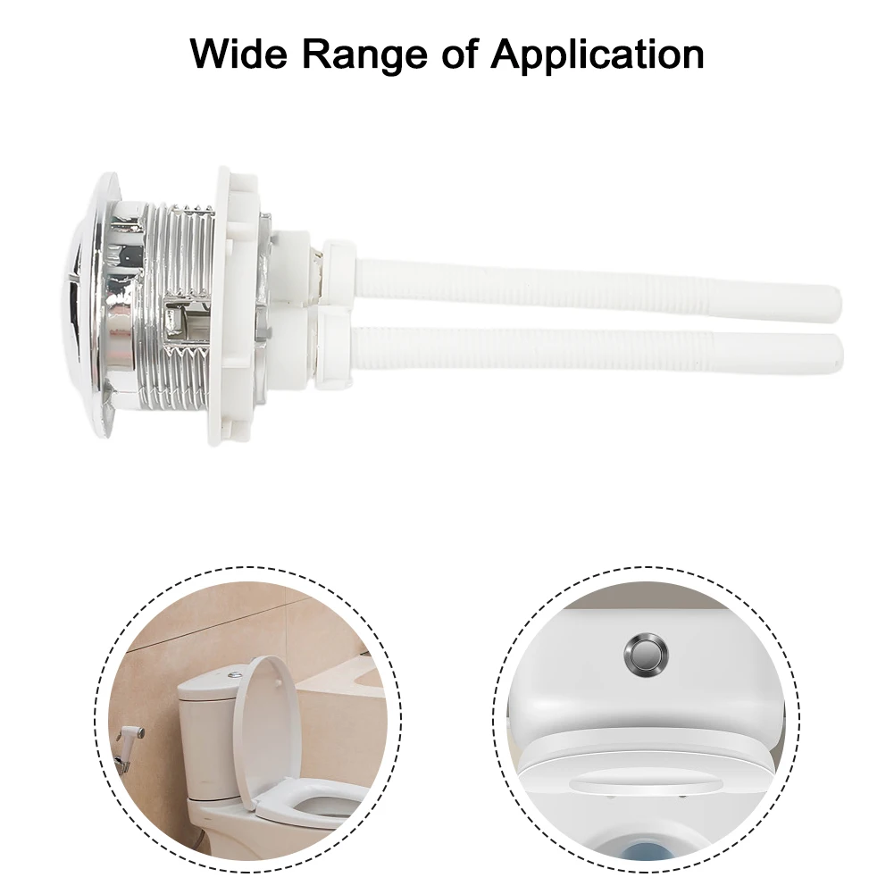 48/58 mm Dual-Druckknopf-Wc-Wassertank, doppelte Halbmondform, 2 Stangen, Badezimmer-WC-Schalter – Detail 1
