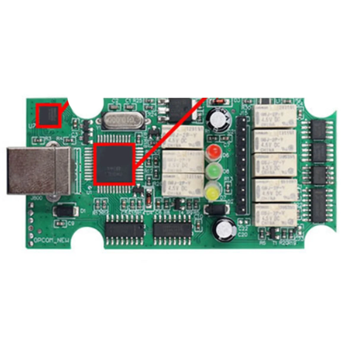 Opcom V1.70 자동차 코드 리더 스캐너 FT232RQ PIC18F458 칩 Opel Obd2 자동차 진단 도구 용 버스 가능
