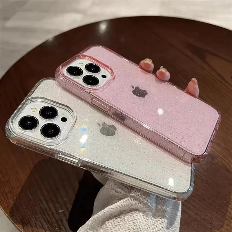 Luxury Glitter Bling Transparent Shockproof Soft TPU Phone Case