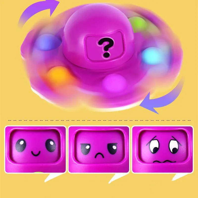 Octopus Finger toy Spinner Expressions Push Press Bubble Sensory Reliever Stress Adult Kids Autism Antistress Decompression Toy 2