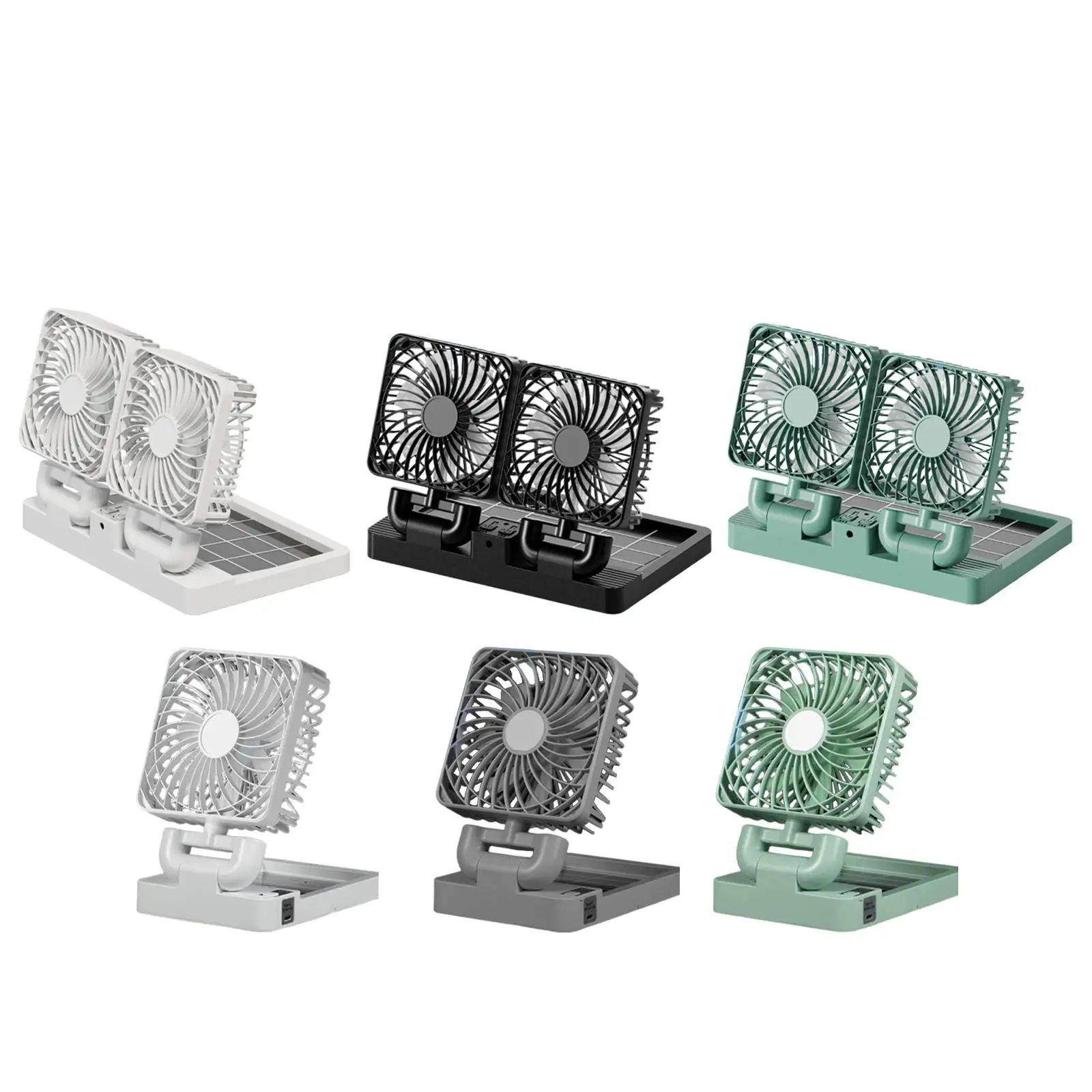 Car Cooling Fan Circulator Multipurpose with Cable USB Electric and Solar Powered Automobile Vehicle Fan for Sedan Truck