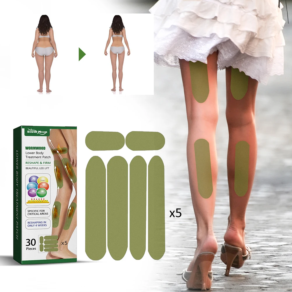 Wormwood Slimming Stickers Breathable Losing Weight Stickers Different Sizes Fat Burning Patch Safety Health Care for Body 30pcs