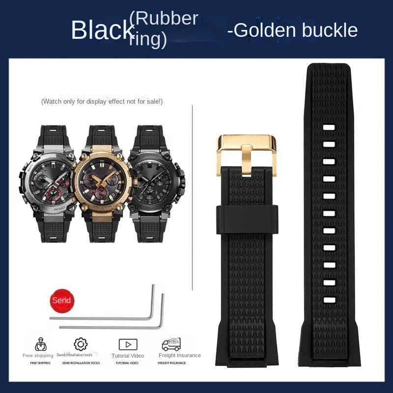 thumbnail image 1 of Correa de caucho MTG-B3000 para Casio G-SHOCK MTG-B3000B, pulsera de silicona de resina modificada, accesorios para reloj deportivo resistente al agua para hombre, 1 of 5