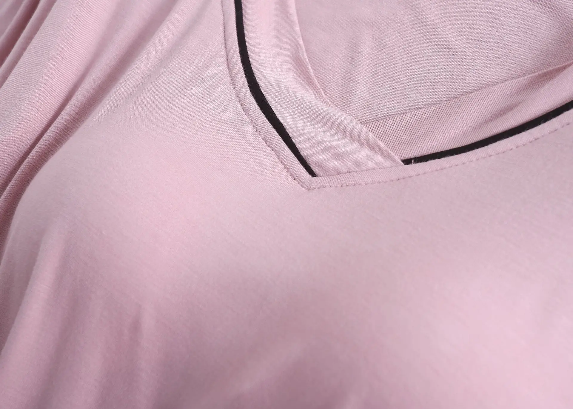 Casual Brust Pad Nachtwäsche Tops Für Frauen Neue Kurzarm T-Shirt Sommer Modale Bequeme Nachtwäsche Nachtwäsche One Piece Pyjamas – Detail 14