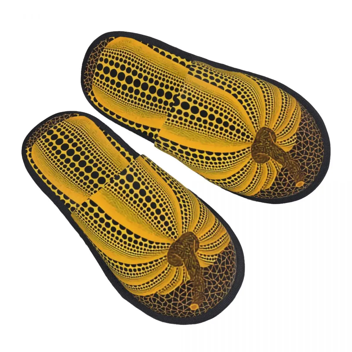 Pink Polka Dot Yayoi Kusama Abstract Art Pumpkin Polka House Pantofole Accogliente Warm Memory Foam Fluffy Slipper Indoor Outdoor Shoes