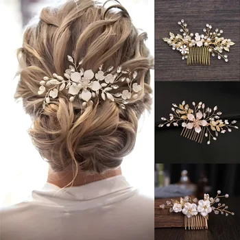 Pearl Flower Hairpin Comb 1