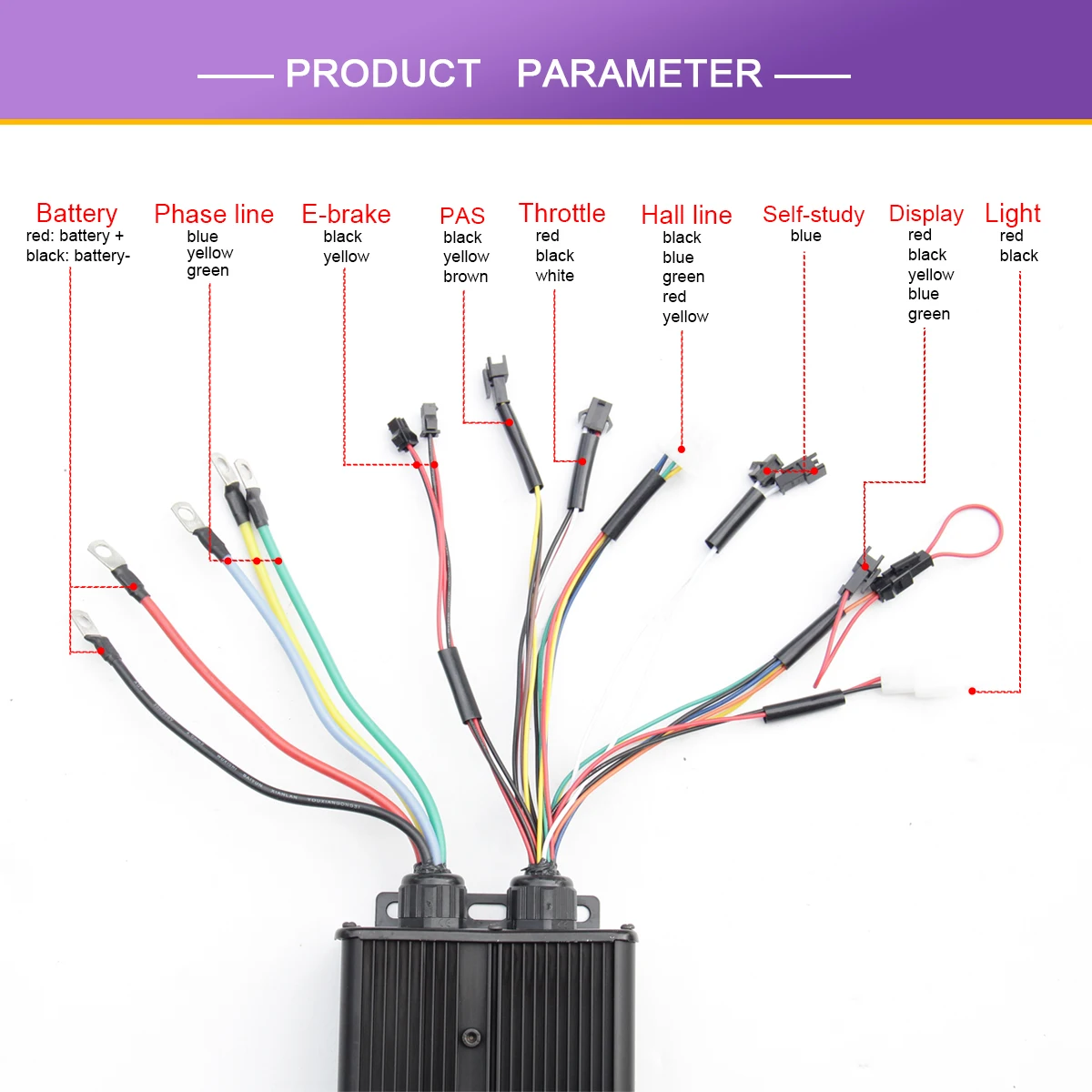 48V60V72V 60A Electric Bicycle Controller Dual Mode 18 Tube Sine Wave Controller E-bike Brushless 1500W 2000W 3000W Controller