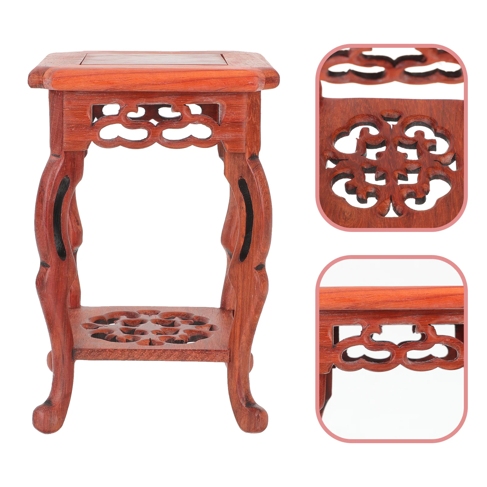 

Office Decor Red Pear Base Display Pedestal Dining Table Balcony Potted Plant Holder Flowerpot Supplies for Wood