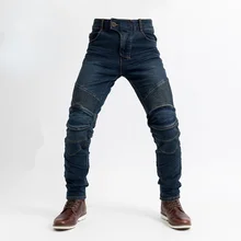 

Men Jeans Cross Country Motorcycle Riding Knight Pants Jeans Racing Pants Fall Proof Denim Pants Men Full Length Trousers
