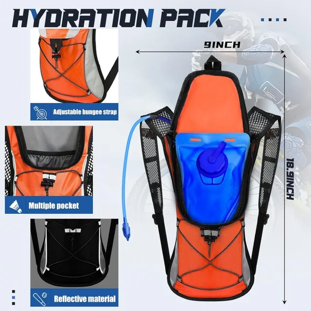 Mochila Trekking De Hidrataciu00f3n Bolsa De Vejiga De Agua
