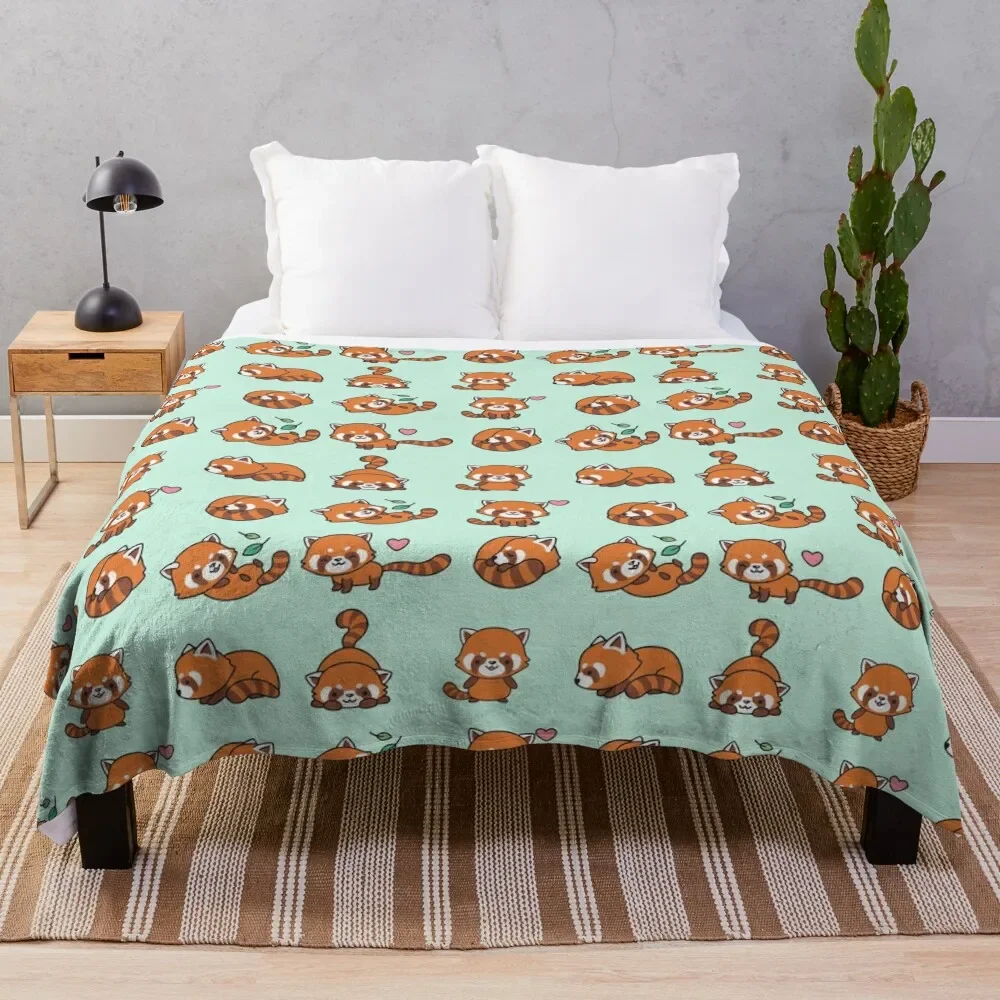 

Red Panda Pattern Throw Blanket Furrys Furry Thins Thermal Blankets