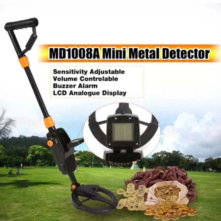 7.4 Inch Waterproof Kid Metal Detector Gold Detector Lightweight Search Coil (24"-35") Adjustable for Junior