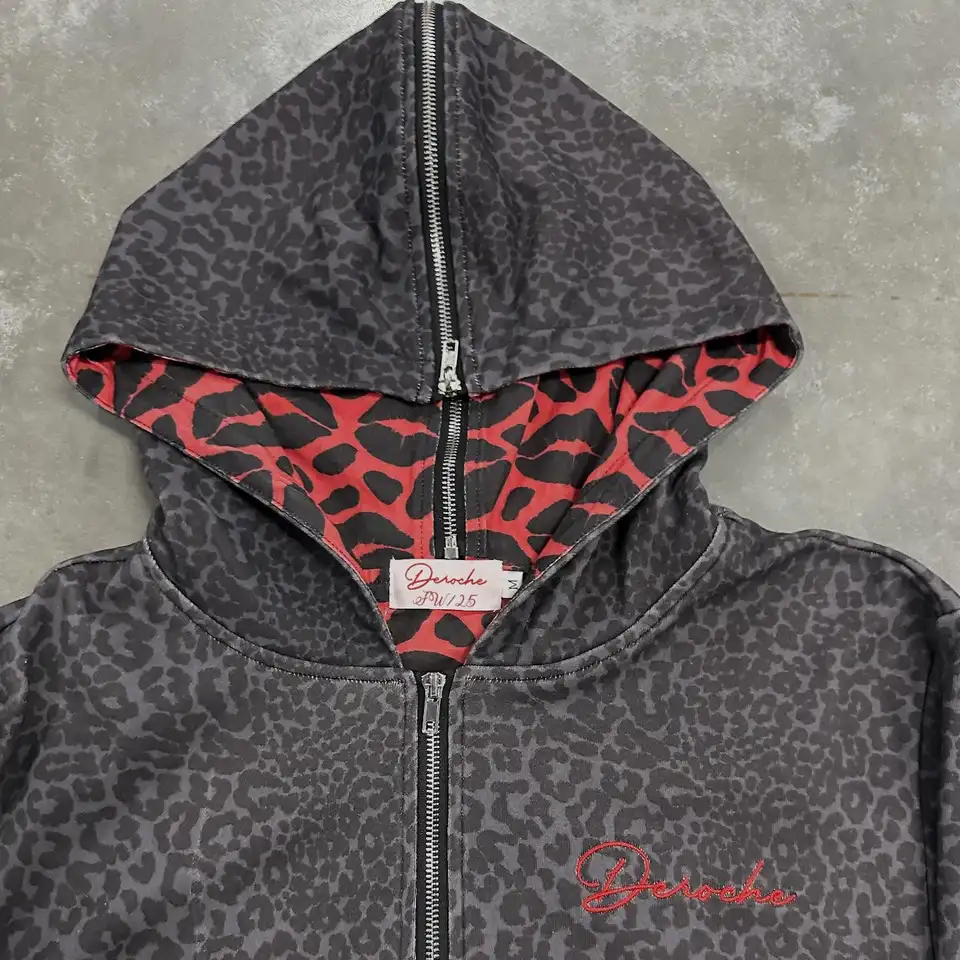 トップス semantic design - leopard zip hoodie y2k トップス semantic design - leopard zip hoodie y2k semantic design