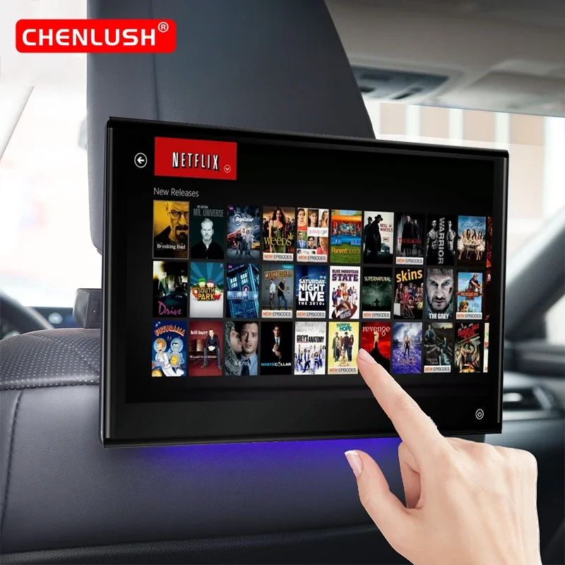 

13.3 Inch 4K 8Core Android 11.0 Car TV Headrest Monitor Tablet Touch Screen Support Headset/HDMI in+Out/Mirror Link Video Player