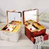 Mini Romantic Rotating Dancer Piano Music Box Ornament Clockwork Mechanical Jewelry Boxes for Birthday Gifts Home Decoration 2