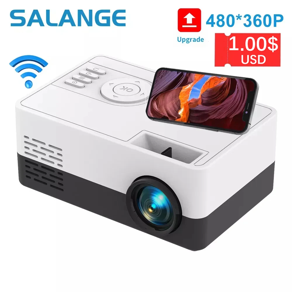 Salange Mini Projector J15 Pro, 480*360 Support 1080p Usb Mini Beamer