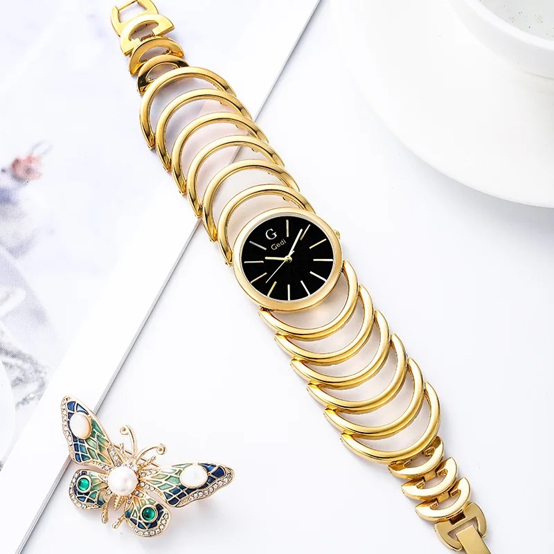 Fashion Women Watches - Luxury Wrist Watch Stainless Steel Bracelet  (1U82)