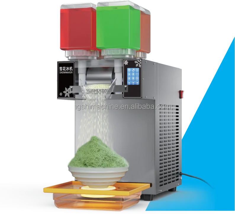 Automatic Stainless Steel Snow Cone Shaved Ice Machine Commercial & Household Use Flake Ice Shaver Maker Machine