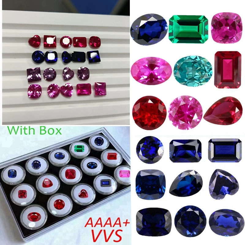 Box Storage Ruby Gem12&times;16mm Fat Rectangular Faceted Cut VVS Loose Gemstone for Jewelry Making/Collection/Inlay/Gift Gem Beads