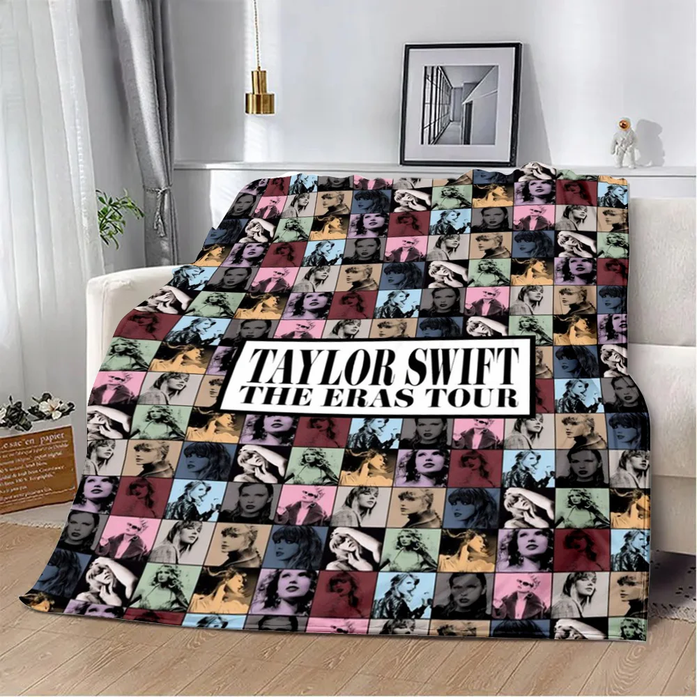 Cartoon Printed Blanket T-Taylors Picnic Blankets Warm Blanket Soft and Comfortable Blanket Home S-Swifts Travel Birthday Gift 3