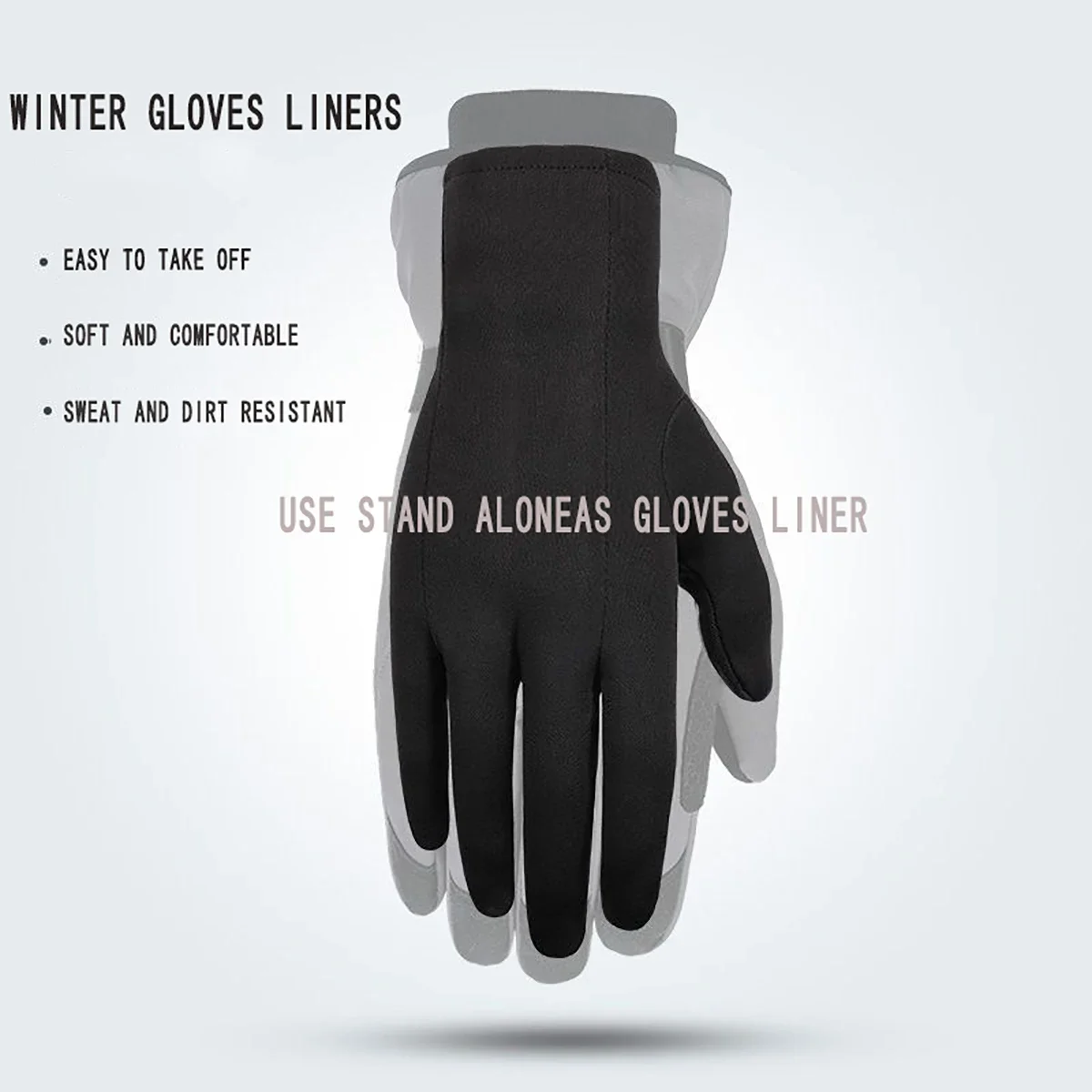 1 Pair Cycling Gloves Ski Gloves Liners for Men &Women, Thin & Lightweight Cold Weather Liners &Cycling&Running All Season 4