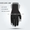 1 Pair Cycling Gloves Ski Gloves Liners for Men &Women, Thin & Lightweight Cold Weather Liners &Cycling&Running All Season 4