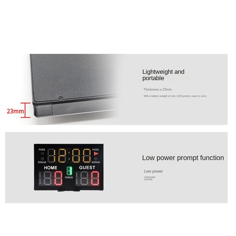 Electronic Basketball Scoreboard, Portable Digital Scoreboard With Remote For Multisports Indoor Outdoor