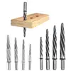 4Pcs/Set Taper Reamers 3/8" 1/2" 5/8" 3/4" M2 HSS Chucking Reamers Taper Bridge Reamer 5 Spiral Flutes Bridge Steel Reamers 1