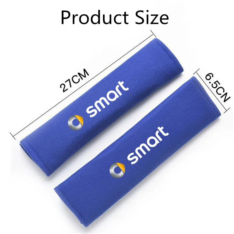 Car Seat Belt Cover Shoulder Protector Pad 2PCS for SMART Eq Fortwo Forfour 453 451 452 450 454 Auto Accessories