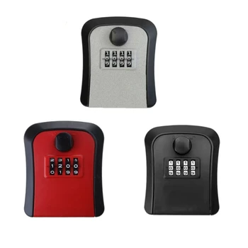 Key Lock Box 4-Digit Combination Key Lockboxs Resettable Security Passwords Box 1