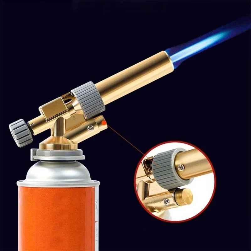 Copper Welding Gas Torch Flame Gun Butane Burner Portable Outdoor BBQ Lighter Flamethrower Welding Equipment Kitchen Ignition gas torch welding torch gas burner butane torch