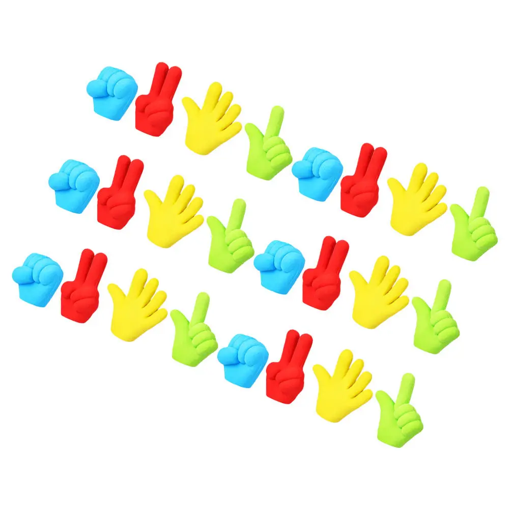 36Pcs 손 모양 지우개 손가락 모양 연필 지우개 토퍼 학생 교사 교실을 위한 창의적인 학교 용품