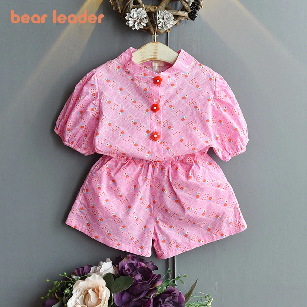 baby Children Clothing Sets Bear Leader Girls Baby Clothing Sets New Summer Fashion Children Top and Short Clothes Kids Casual Flowers Outfits Two Piece pajamas for baby girl