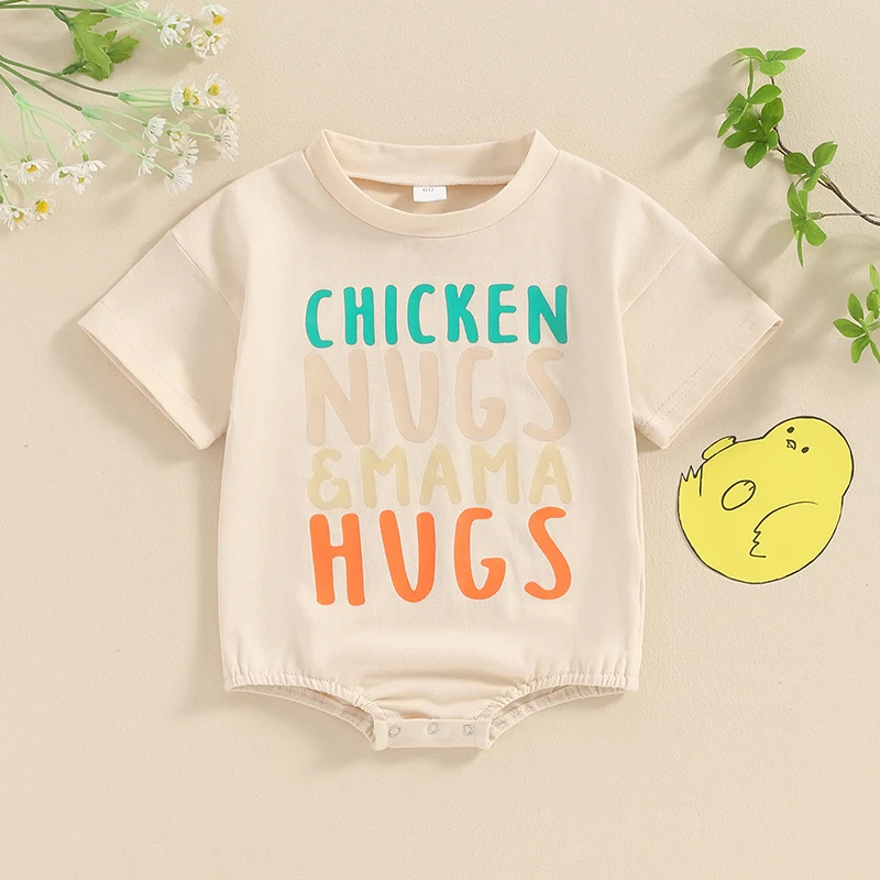 

GINEVSAL Western Baby Girl Boy Clothes Farm Chicken Crewneck T Shirt Romper Bodysuit Newborn Baby Summer Cute Outfit