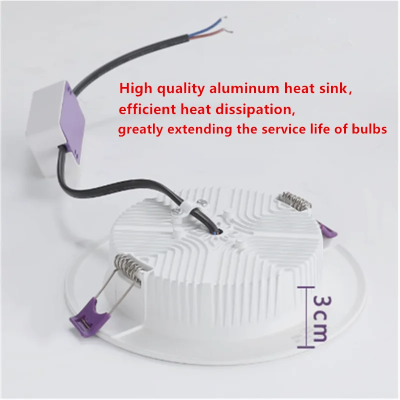 3CM Ultra-thin Recessed LED Downlight 7W9W12W15W18W20W24W SMD2835 Chip CRI 95 Dimmable Ceiling Lamp Spot Lights led ceiling light led downlight led spotlight For Home Use