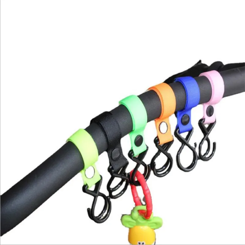 2pcs Sturdy Stroller Accessory Hooks Wheelchair Stroller Pram Bag Hook Baby Strollers Shopping Bag Clip Accessories