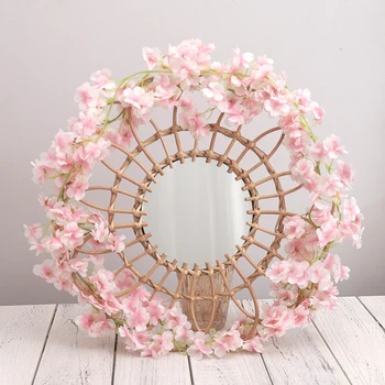 DociDaci 180CM Artificial Sakura Flowers Vine Wedding Garden Rose Arch Home Party Decoration Christmas Fake Silk Scrapbook Plant 4